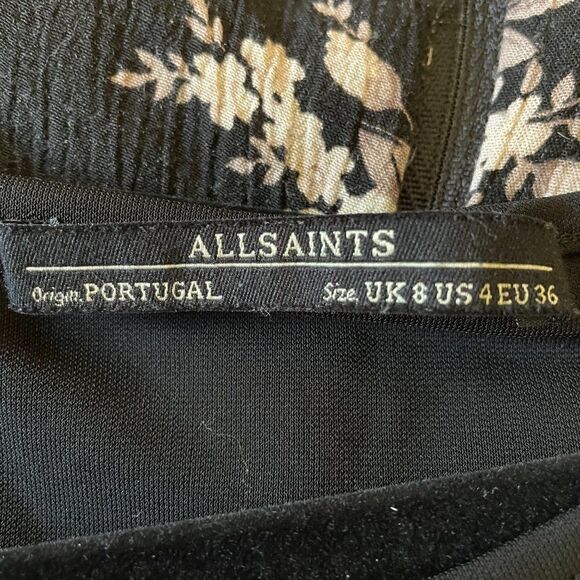 𝅺ALL Saints Dress Black Ally Asymetrical Dress - Picture 10 of 11